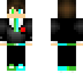 green and aqua suit