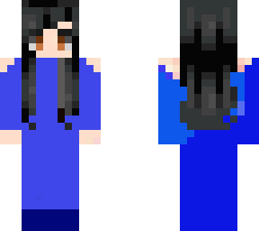 mummy with blue dress