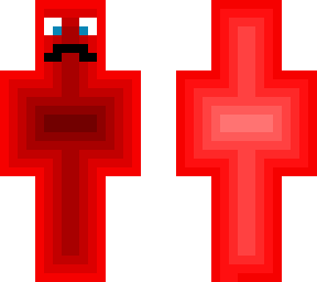 red degrading skin with bumbo moustache
