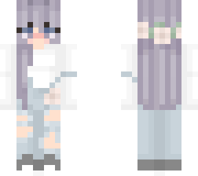 ~purple hair overalls girl~