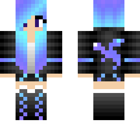 blue hoodie girl
