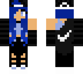 blue nike girl