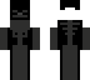 gray wither skeleton in a void