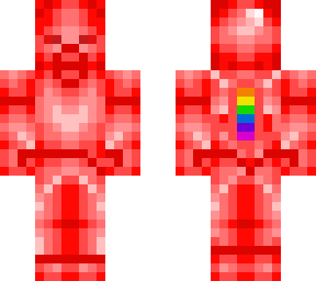 rainbow red steve