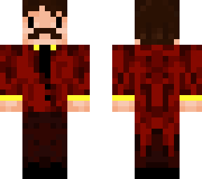 red coat mustache man