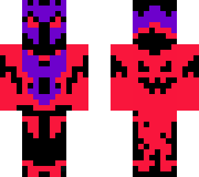 (edited) red  night in purple obsidian armour(with freaky face on the back)