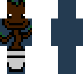 baby groot in pot pixel art