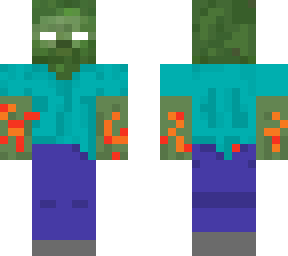 herobrine zombie with fire hands