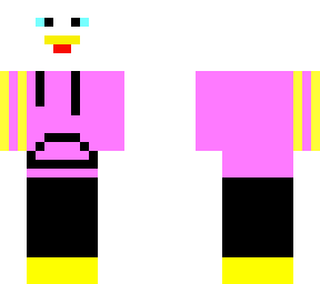 pink and yellow chicken in a sweatshirt color