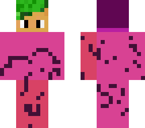 pink guy green hair