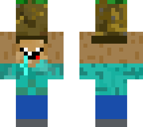 steve with dirt block