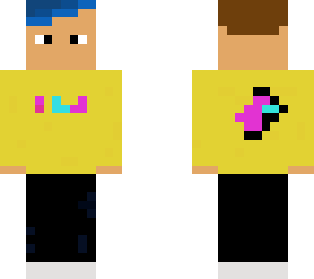 teen with blue hair