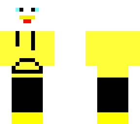 yellow chicken in sweatshirt