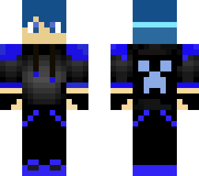 blue creeper hoodie gamer (blue version)