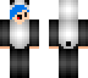 blue hair panda