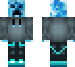 Cool Blue Creeper | Minecraft Skin