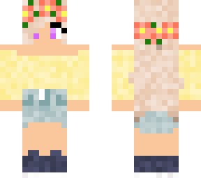 girl with flowers in hair