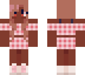 pink plaid aesthetic girl