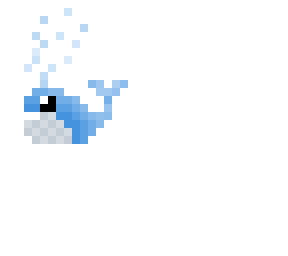pixel art of a whale