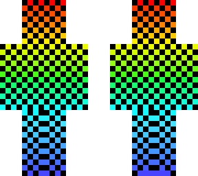 rainbow checkerboard man