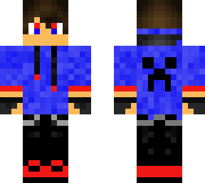 red blue black boy