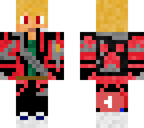 red suit with metal