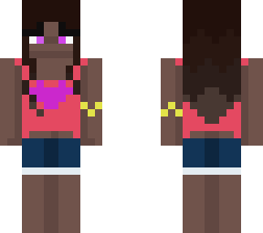 t-shirt and jean shorts