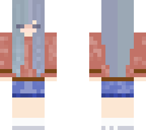 aesthetic girl, blue hair, relaxed style