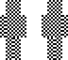 black white