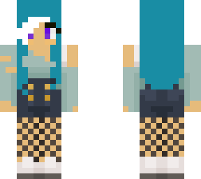 blue haired teen