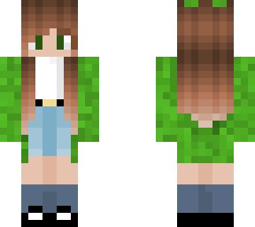 cute girl with green jacket *origional was cute girl with yellow jacket*