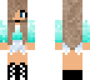 girl in turquoise ombre shirt no bow