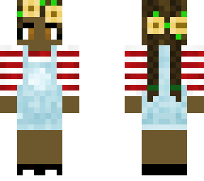 girl with overalls and braids