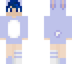 kuru in a rabbit onsie