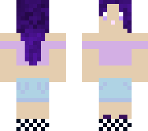 purple checker shoes