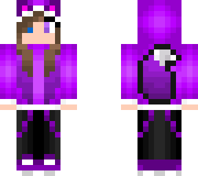 purple wolf girl hoodie