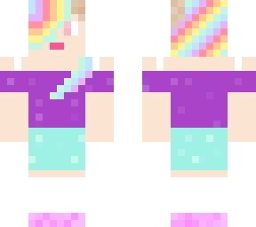 rainbow haired cute girl