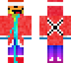 rainbow noob with on gijantic cloak