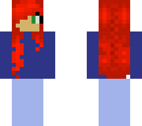 redhead in shades of blue base hair borrowed original is red head base
