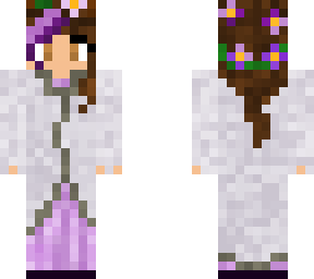 robe and flower crown
