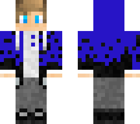 (blue) hoodie black speckled (boy blue eyes)