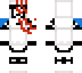 blody trooper with blue shoulder sleeve