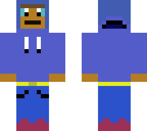 blue hoodie man