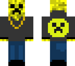 creeper in a hoodie only yellow