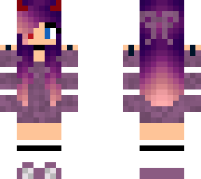 demon cute girl demon purple