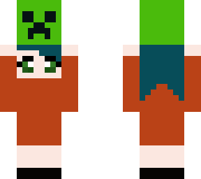 girl holding creeper