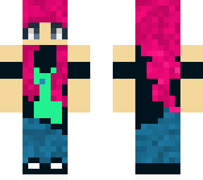 girl with pink hair