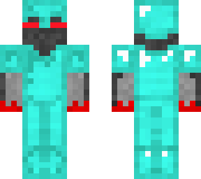 iron dude in a suite of diamond armor