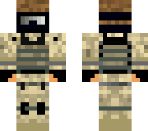 military man with mask