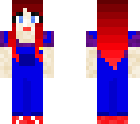red-head in overalls